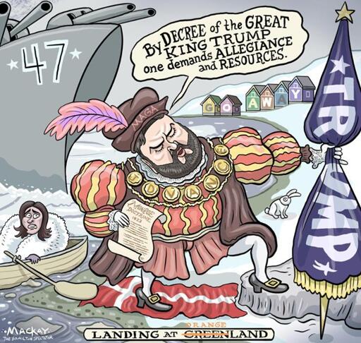Landing at Orangeland, By Dectree of the Great King Trump one demands Allegiance and Resources